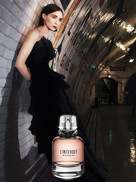 rooney mara pub givenchy|Rooney Mara Givenchy perfume.